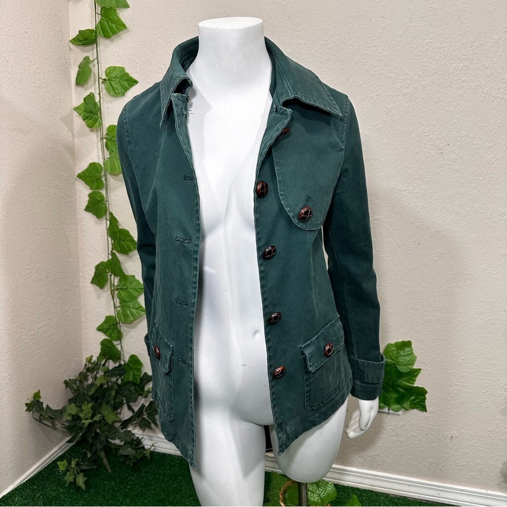 Gap Forest Green Denim Jacket - image 4